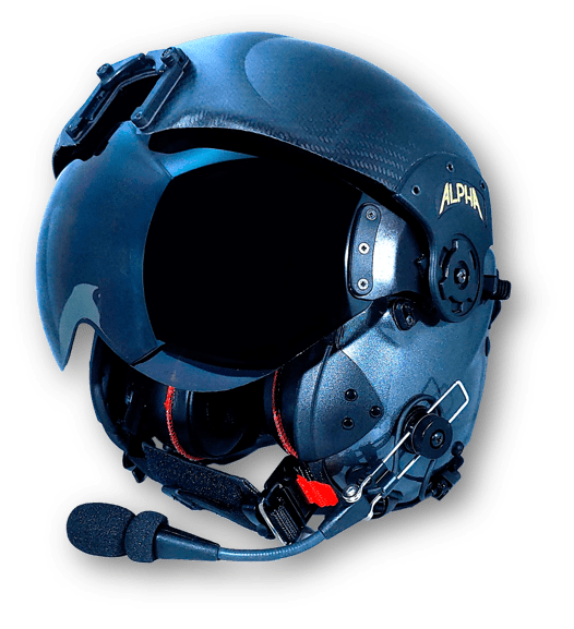 ALPHA Eagle Flight Helmet Titanium w_Zero-G