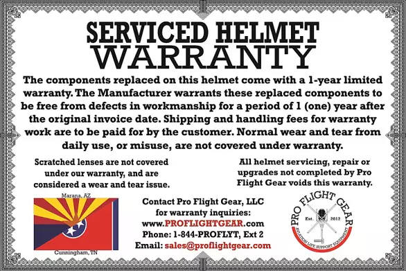 pro-flight-gear-serviced-helmet-warranty